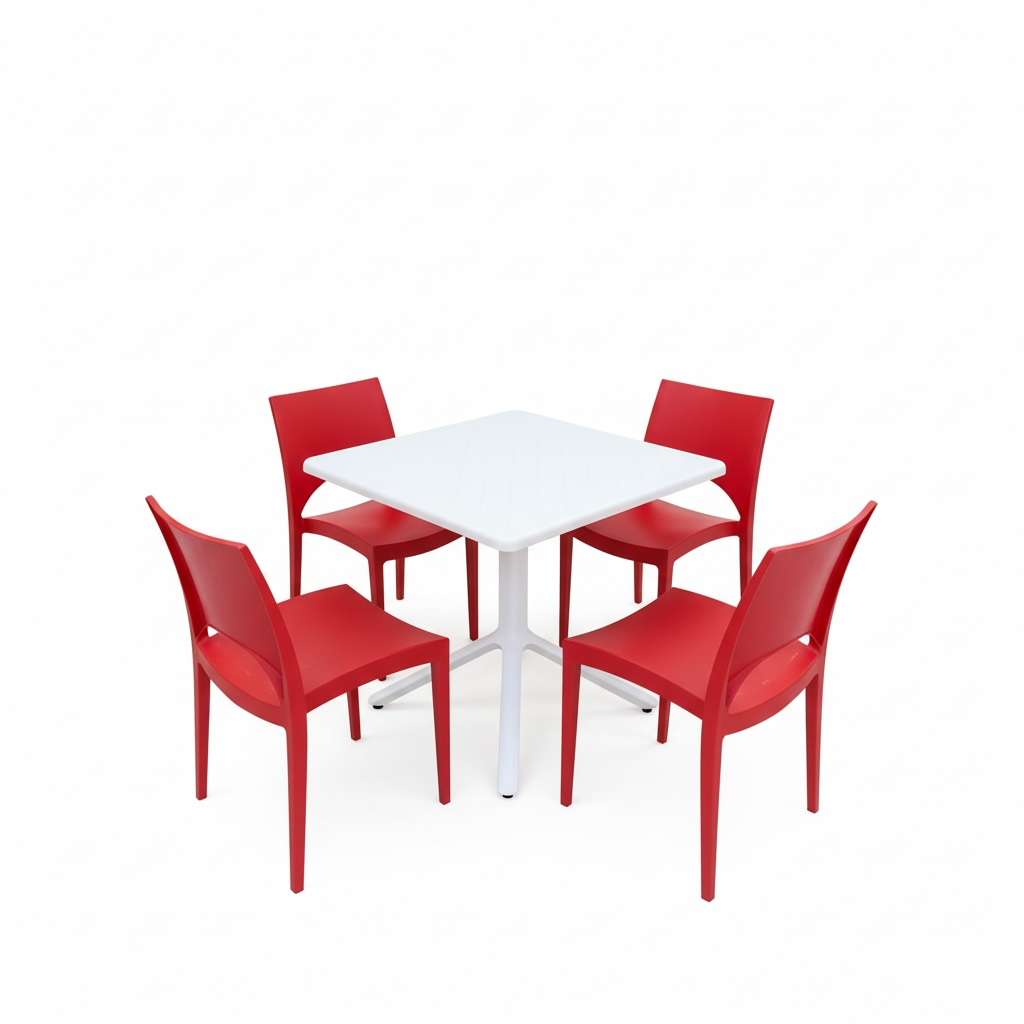 Piano Garnitúra Piros Paris Székkel